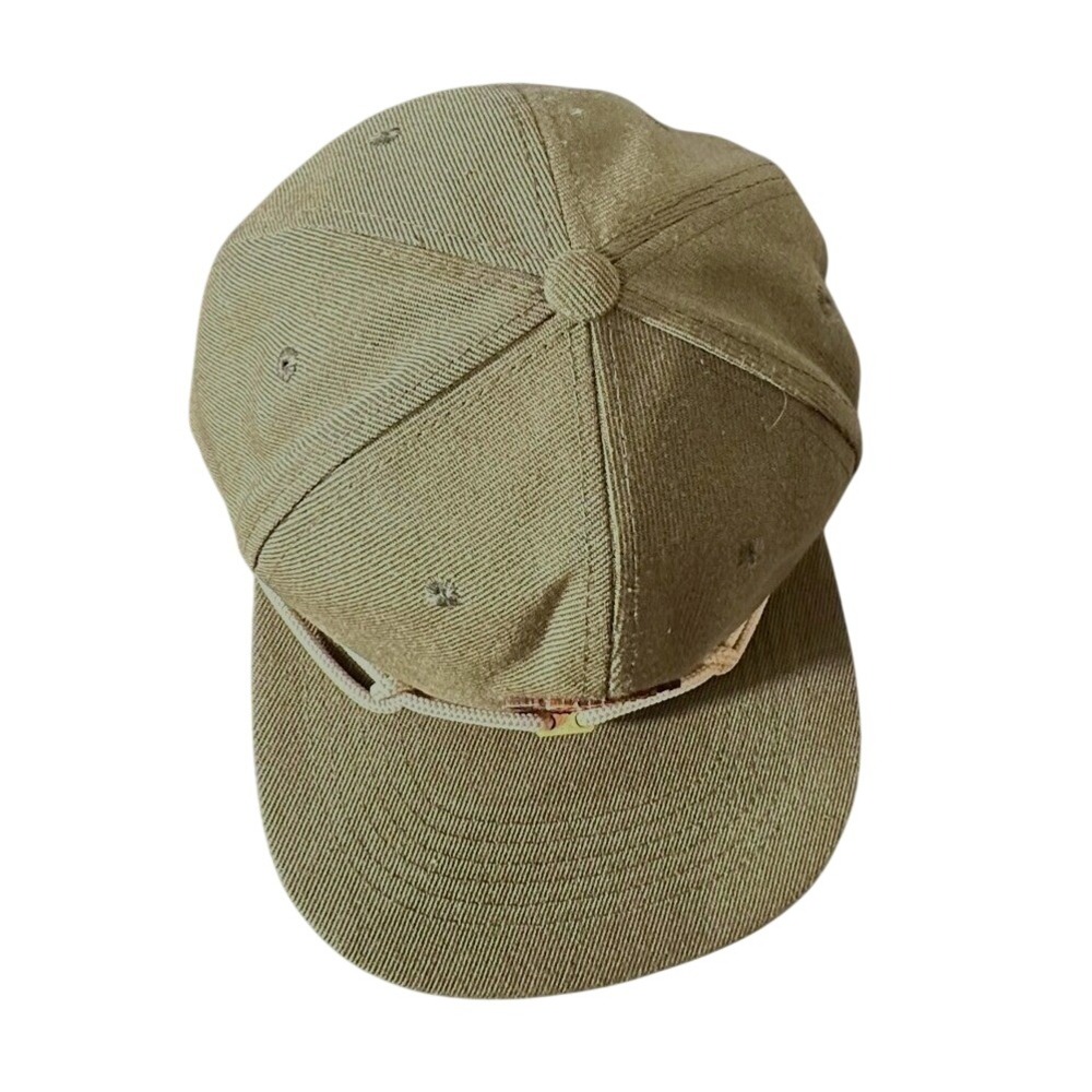 Thump Coffee Snapback Hat Adjustable Olive Green Leather Patch Rope Detail Cap - Picture 4 of 13